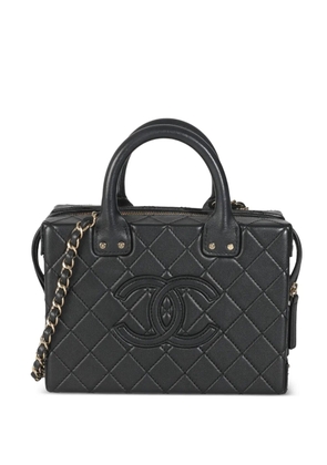 CHANEL Pre-Owned 2021-2023 Vanity Case diamond-quilted tote bag - Black