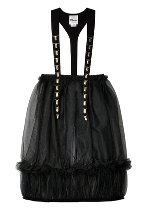 Noir Kei Ninomiya tulle dungaree skirt - Black