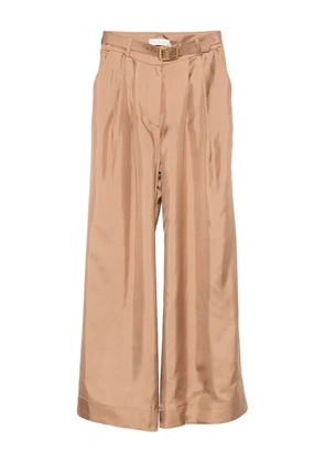 ZIMMERMANN pleated belted trousers - Brown