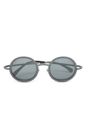 CHANEL Pre-Owned round-frame sunglasses - Silver