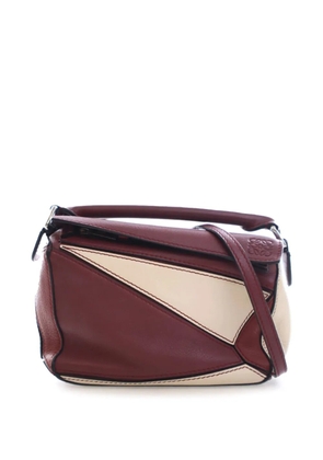 Loewe Pre-Owned 2019 Mini Bicolor Calfskin Puzzle satchel - Red