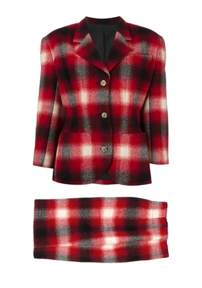 Jean Paul Gaultier Pre-Owned checked skirt suit - Red