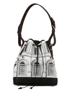 Louis Vuitton Pre-Owned Noé illustration-print bucket bag - White