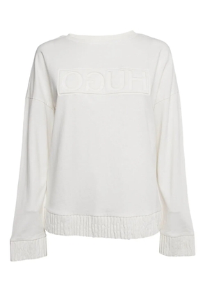 HUGO logo-embossed sweatshirt - White
