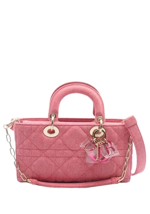 Christian Dior Pre-Owned 2021-2025 Small Denim Macrocannage Lady D Joy satchel - Pink