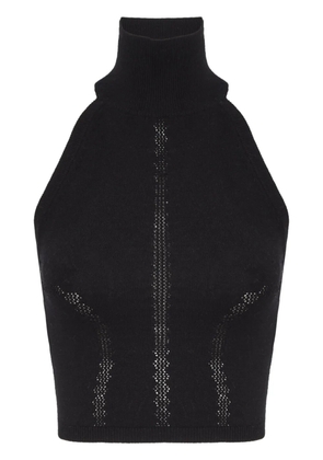 RTA high-neck crop top - Black