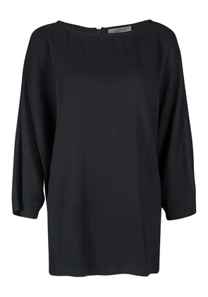 Valentino Pre-Owned 2023 quarter-sleeves rounded-neckline top - Black