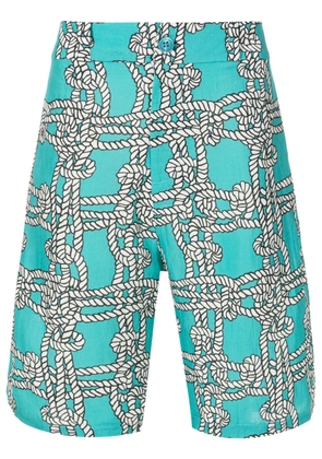 Amir Slama rope-print shorts - Blue