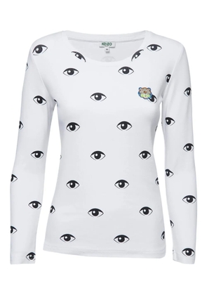 Kenzo Pre-Owned eye-print long-sleeve t-shirt - White