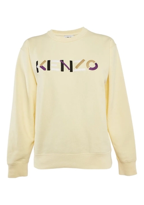 Kenzo Pre-Owned 2024 logo-embroidery sweatshirt - Yellow