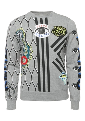 Kenzo Pre-Owned 2023 Appliqué Netting sweatshirt - Grey
