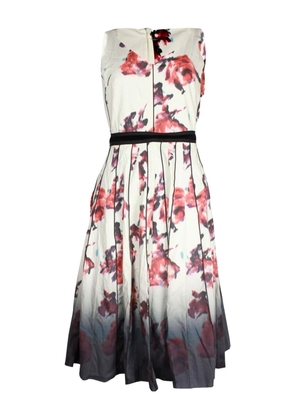 Marc Jacobs Vintage floral-print pleated midi dress - White