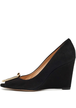 Tory Burch peep-toe wedge heel shoes - Black