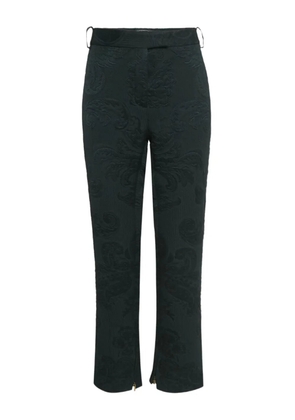 Ferragamo Pre-Owned jacquard-pattern pants - Black