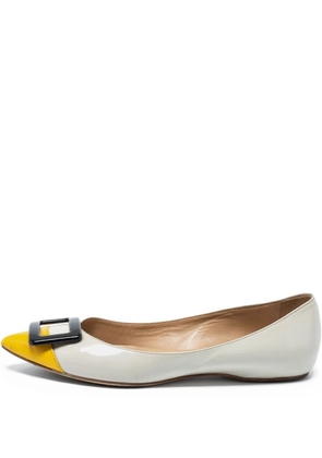 Roger Vivier Vintage pre-owned Trompette buckle-embellished ballet flats - Grey