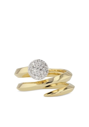 PHILLIPS HOUSE 14K yellow gold Infinity Double Wrap Knife Edge diamond ring