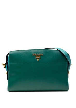 Prada Pre-Owned 2013-2025 Bicolor Saffiano Vernice Esplanade crossbody bag - Blue