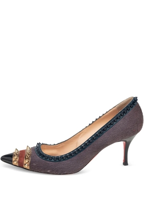 Christian Louboutin Pre-Owned 70mm Malabar Hill spike-detail heeled pumps - Grey