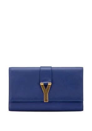 Saint Laurent Pre-Owned 2013-2025 Leather Chyc Ligne clutch bag - Blue