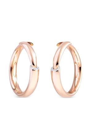 VHERNIER 18K rose gold diamond dial hoop earrings - Pink