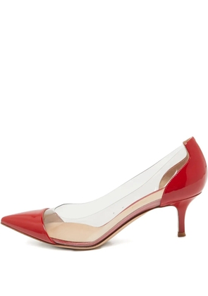 Gianvito Rossi pre-owned 60mm patent leather clear-panel pumps - Red