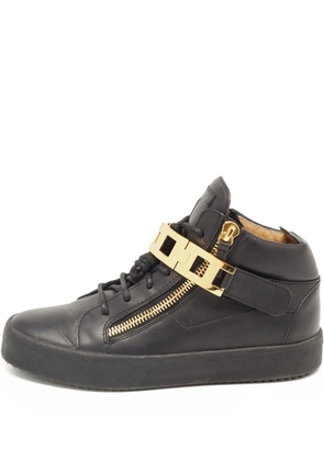 Giuseppe Zanotti Vintage leather high-top sneakers - Black