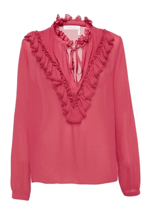 See by Chloé ruffled V-neck blouse - Pink