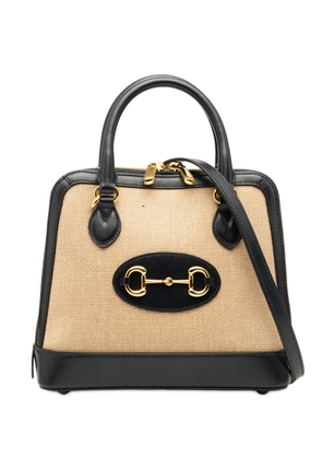 Gucci Pre-Owned 2016-2025 Small Canvas Horsebit 1955 satchel - Brown