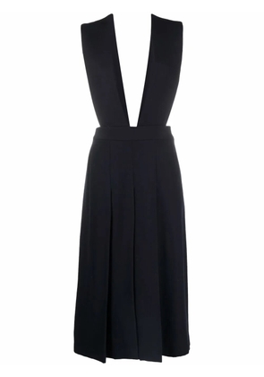 Comme Des Garçons Pre-Owned 2000s suspenders midi pleated skirt - Blue