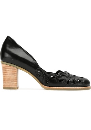 Sarah Chofakian cut-out detail pumps - Black