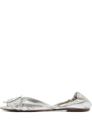 Roger Vivier Vintage 2024 buckle leather flats - Grey