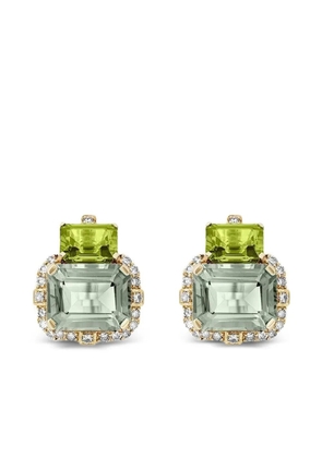 Goshwara 18K yellow gold emerald drop earrings