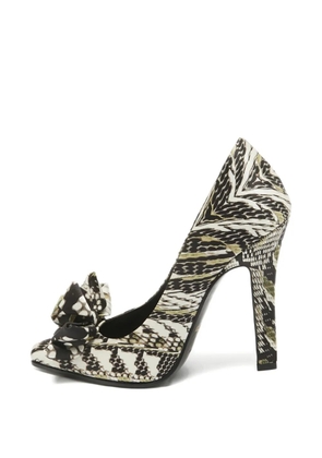 Roberto Cavalli Vintage bow-detail pattern pumps - MULTICOLOUR