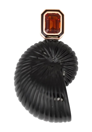 Dezso 18K rose gold onyx and citrine pendant - Pink