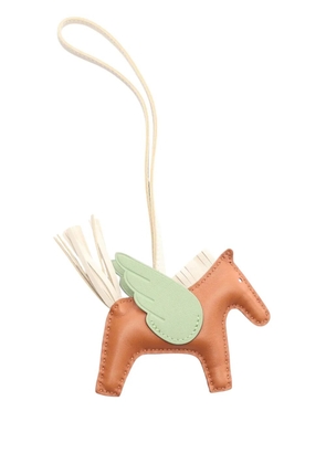 Hermès Pre-Owned 2023 Milo Lambskin and Swift Grigri Rodeo Pegase Bag Charm PM key chain - Brown