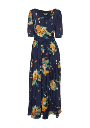 Boutique Moschino satin floral maxi dress - Blue