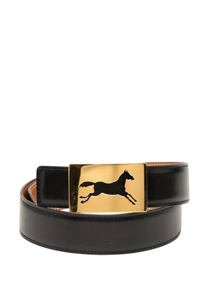 Hermès Pre-Owned 1996 Box Calf Horse Buckle belt - Black