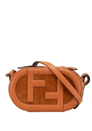 Fendi Pre-Owned 2010-2025 Mini Goatskin Trimmed Suede O Lock Camera Case satchel - Brown