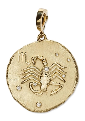 Azlee 18kt yellow gold Of The Stars Scorpio pendant necklace