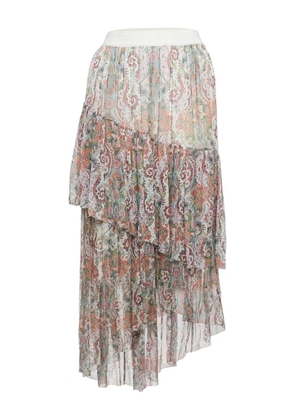 ZIMMERMANN paisley pleated skirt - Pink