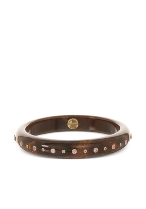 Mark Davis 18K yellow gold sapphire bakelite bracelet - Brown
