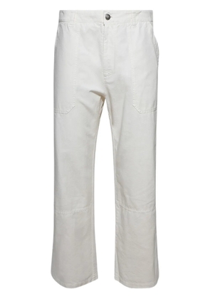 Palm Angels cotton straight-leg trousers - White