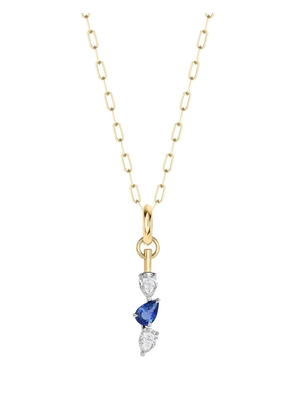 PHILLIPS HOUSE diamond sapphire triple drop necklace - Gold