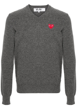 Comme Des Garçons Play heart-patch wool jumper - Grey