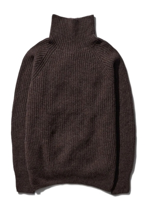 Another Aspect 4.0 ribbed-knit jumper - Brown