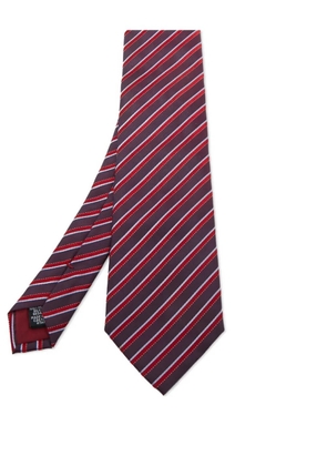 BOSS striped silk tie - Purple