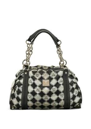 MCM Pre-Owned monogram-print satchel - Black