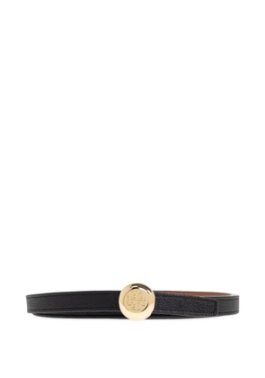 Tory Burch medallion Double T-motif leather belt - Black