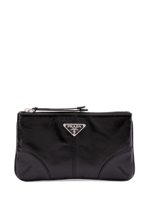 Prada triangle-logo wallet - Black