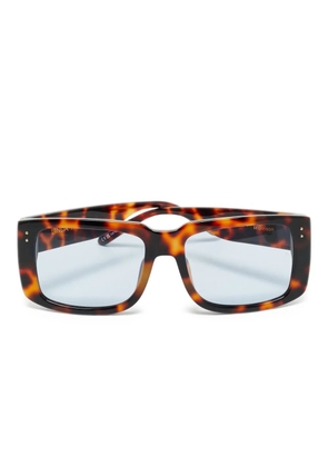Linda Farrow Morrison rectangle sunglasses - Brown